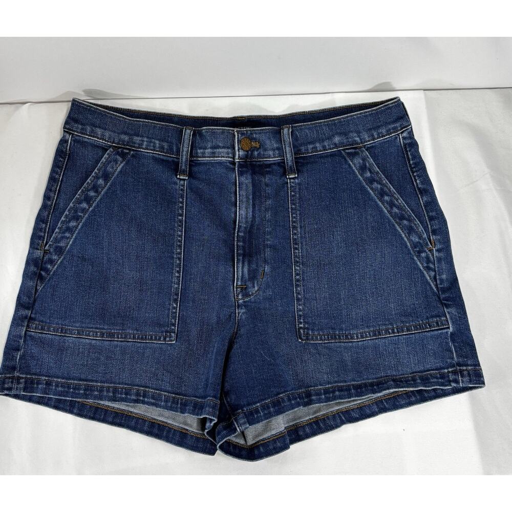 J. CREW Denim Shorts Women Pockets High Rise 31 Medium Wash